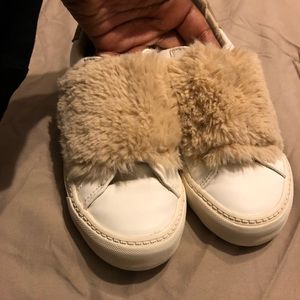 Zara fur sneakers